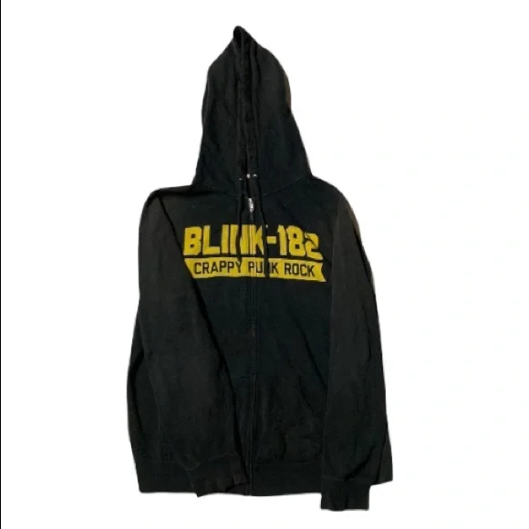 Black Logo Zip Hoodie - Band Graphic Men Sweater - Picture 1 of 3